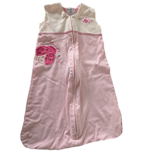Halo Sleepsack Cotton Wearable Blanket, Pink Ladybug Size Small - Picture 2 of 4